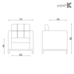 مبل اداری راحتیران مدل (رویال) M-121