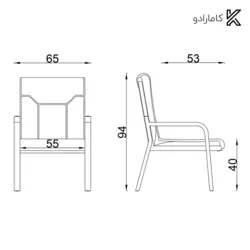 مبل اداری راحتیران مدل (سی تو) M-061