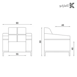 مبل اداری راحتیران مدل (دیپلمات) M-411