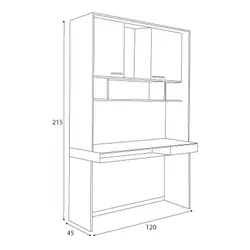 میز کامپیوتر ویترین دار ۱۲۰ V2