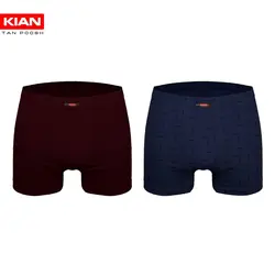 پک دو عددی شورت پادار طرح چهار راه زرشکی و آبی نفتی