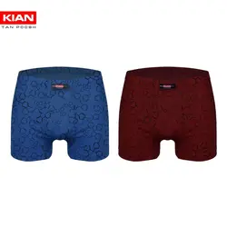 پک دو عددی شورت پادار طرح لوییس آبی و قرمز