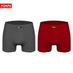 پک دو عددی شورت پادار کلاسیک طوسی و زرشکی