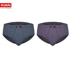 پک دو عددی شورت مردانه اسلیپ طرح رینگ باریک بنفش و سورمه ای تیره
