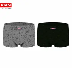 پک دو عددی شورت نیم پا طرح اسلش یشمی و طوسی روشن