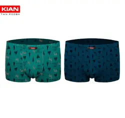 پک دو عددی شورت نیم پا طرح گوزن سبز و کله غازی آنتی باکتریال