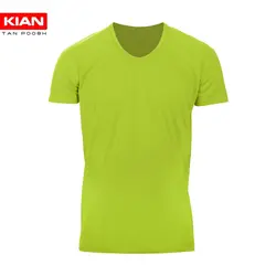 زیرپوش نیم آستین کلاسیک نوجوان پنبه سبز کم رنگ