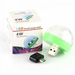 چراغ USB هفت رنگ قارچی اکو لیزر دار LED Small Magic Ball