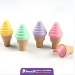 هایلایتر طرح بستنی قیفی در چهار رنگ