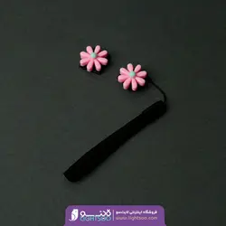 ست بند درپوش لنز و درپوش کفشک فلاش دوربین طرح گل مینا (صورتی)