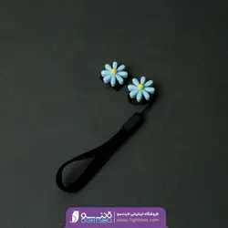 ست بند درپوش لنز و درپوش کفشک فلاش دوربین طرح گل مینا (آبی)