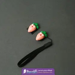 ست بند درپوش لنز و درپوش کفشک فلاش دوربین طرح هویج (گلبهی)