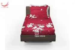ملحفه نیم ست یک نفره کشدار و روبالشی عرض تشک 90 (کد039)