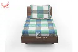 ملحفه نیم ست یک نفره کشدار و روبالشی عرض تشک 90 (کد037)