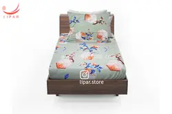 ملحفه نیم ست یک نفره کشدار و روبالشی عرض تشک 90 (کد036)