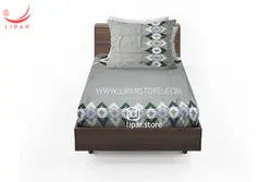 ملحفه نیم ست یک نفره کشدار و روبالشی عرض تشک 90 (کد043)