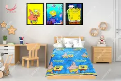پتو باب اسفنجی لیپار یک نفره ژله ای