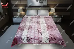 پتو دو نفره دولایه ابریشمی گل برجسته 2.8 کیلو لیپار (کد009)