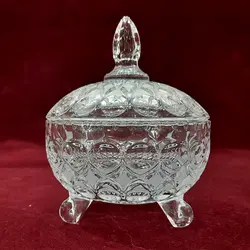 فنجان و قندان کوچک سه پایه انجلیکا چین(1قندان 6 فنجان)