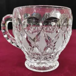 فنجان و قندان کوچک سه پایه انجلیکا چین(1قندان 6 فنجان)