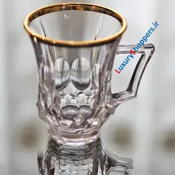 استکان سوهو بوهمیا کریستال چک ( لب طلا )