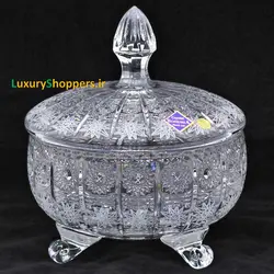 شکلات خوری سه پایه بوهمیا کریستال چک