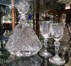 تنگ ۳گوش و گیلاس کریستال چک