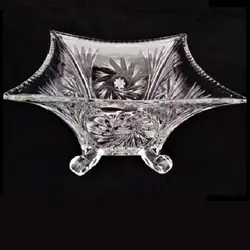 میوه خوری ۴ پایه خورشیدی کریستال چک بوهمیا