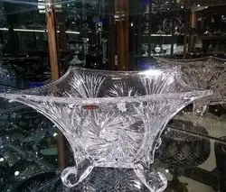 میوه خوری ۴ پایه خورشیدی کریستال چک بوهمیا