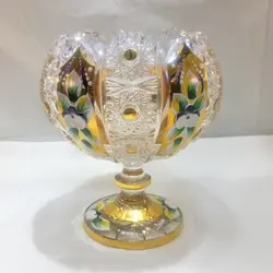 پیاله پرتقالی طلاکوب کارل  ( کشور چک )