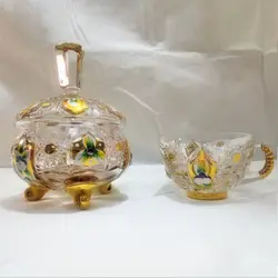 قندان طلاکوب کارل چک ( طرح سه پایه )