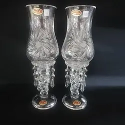 شمعدان اویز دار کریستال چک برند بوهمیا