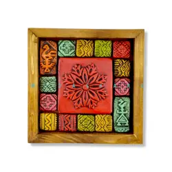 دیوارکوب چوبی و سفال گبه کد ۷۲۹