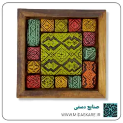 دیوارکوب چوبی و سفال گبه کد ۷۳۰