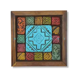 دیوارکوب چوبی و سفال گبه کد ۷۲۸