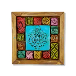 دیوارکوب چوبی و سفال گبه کد ۷۲۶