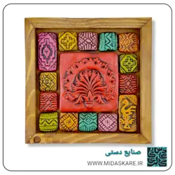 دیوارکوب چوبی و سفال گبه کد ۷۲۷
