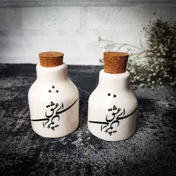 نمکدان و فلفل پاش سرامیک ای عشق