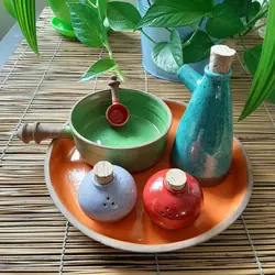 نمکدان توپول سفال رنگی