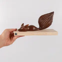 مجسمه چوبی پورشیخ طرح روباه