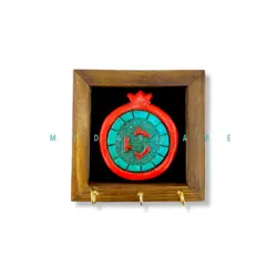 جاکلیدی دیواری چوبی و سفال گبه کد ۷۳۲