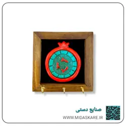 جاکلیدی دیواری چوبی و سفال گبه کد ۷۳۲