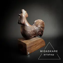 مجسمه چوبی خروس پورشیخ