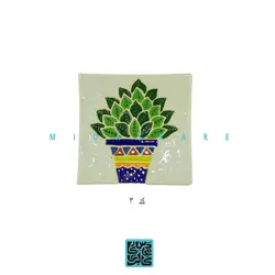 ظرف مربع ۱۳ سانتیمتری طرح کاکتوس