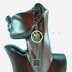 گردنبند و گوشواره طرح برگ گرد