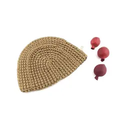 کیف مکرومه بافی دستی زنانه نسکافه ای