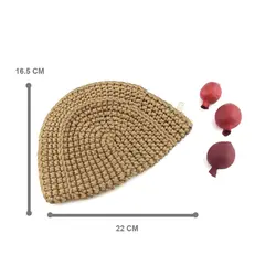 کیف مکرومه بافی دستی زنانه نسکافه ای