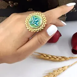 انگشتر برنج گل آفتابگردان