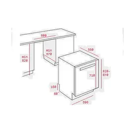 ماشین ظرفشویی کاملا توکار تکا مدل DW8 80 FI