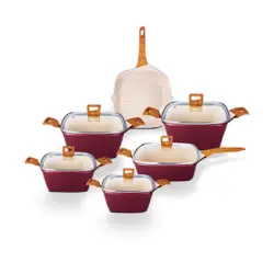 سرویس قابلمه گرانیتی 11 پارچه پرشیا مدل ماربل PR-4511